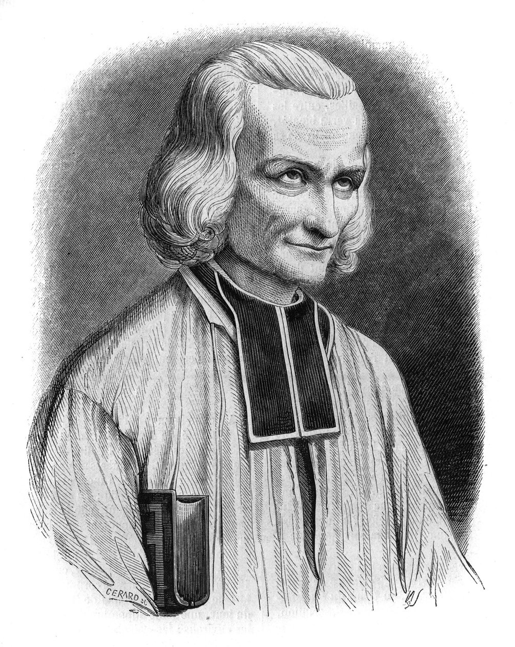 Porträtt av Abbe Jean Marie Vianney (Vianey, Viannay, Viennet), känd som Cure d
