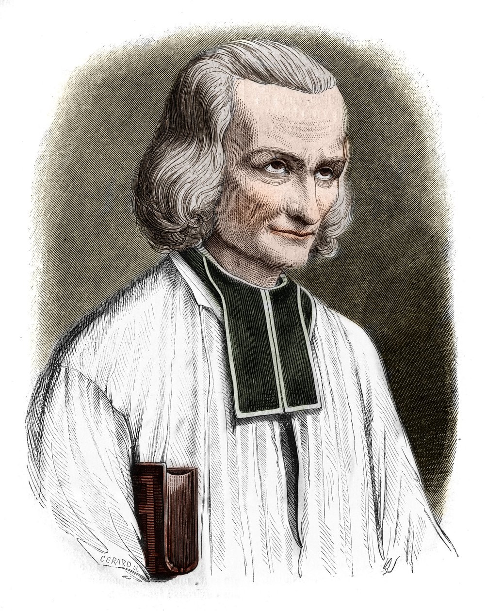 Porträtt av Abbe Jean Marie Vianney (Vianey, Viannay, Viennet), känd som Cure d