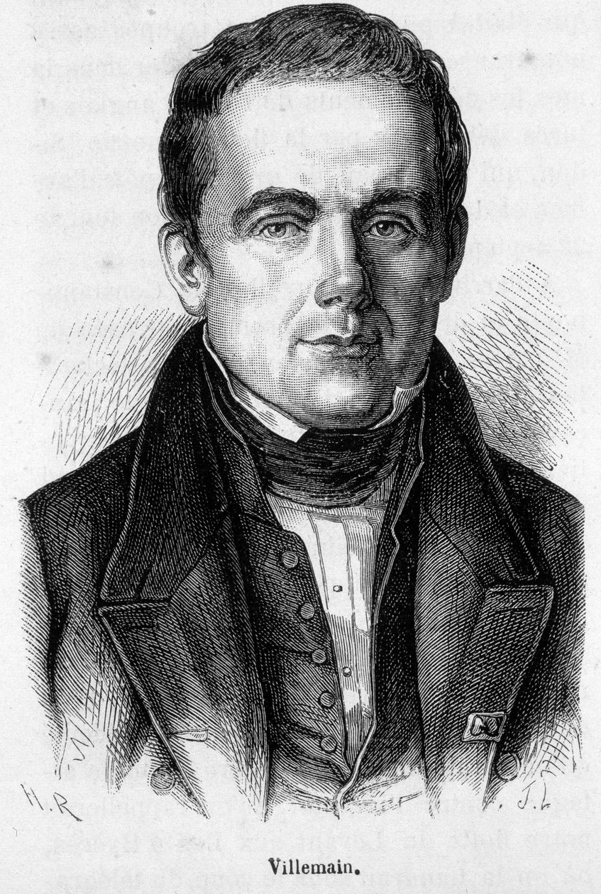 Porträtt av Abel Francois Villemain, fransk professor och politiker (1790 - 1867) av French School