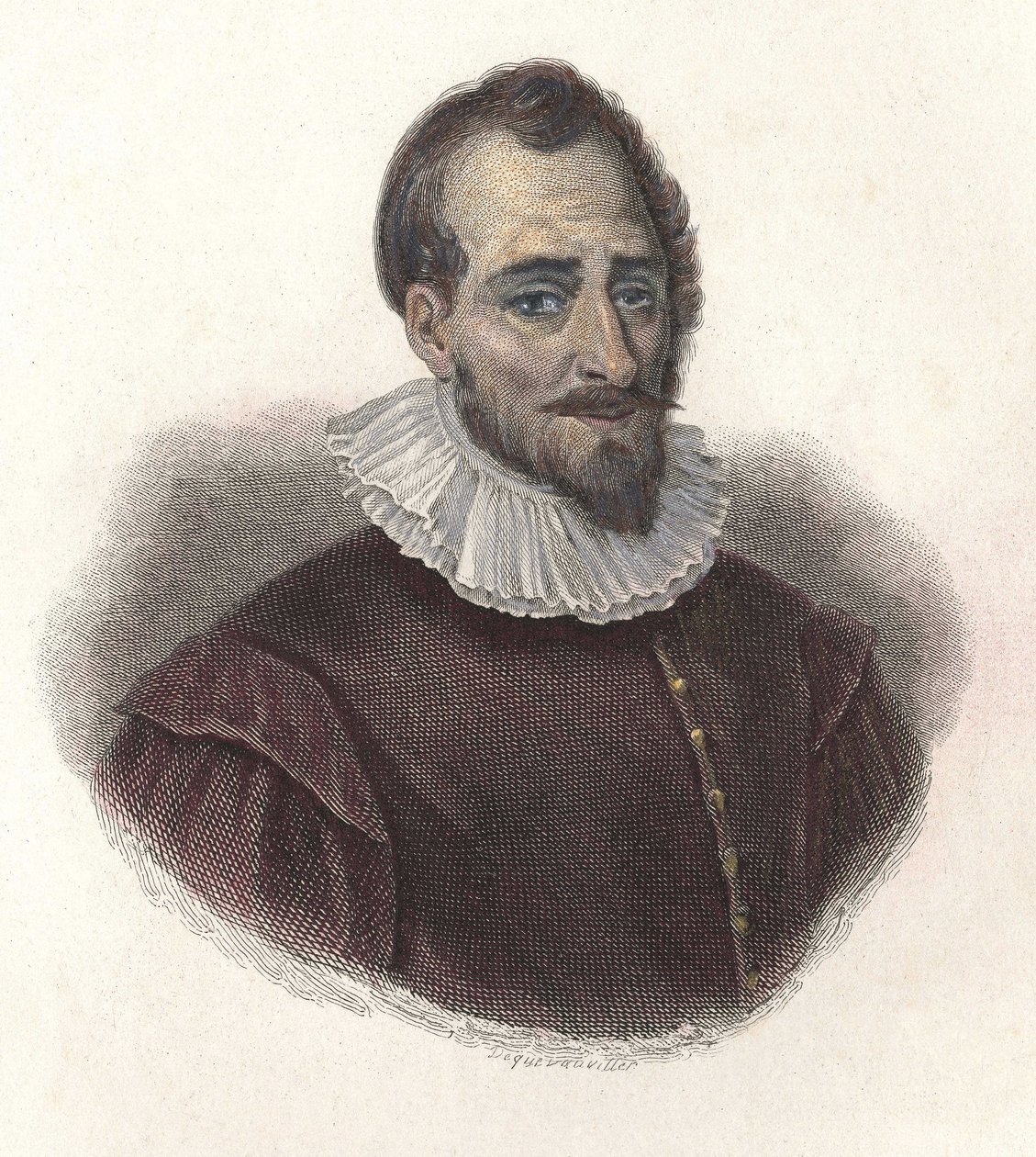 Porträtt av Adam de Craponne (1527-1576), fransk matematiker och ingenjör. I "" Porträtt av användbara män"" av French School