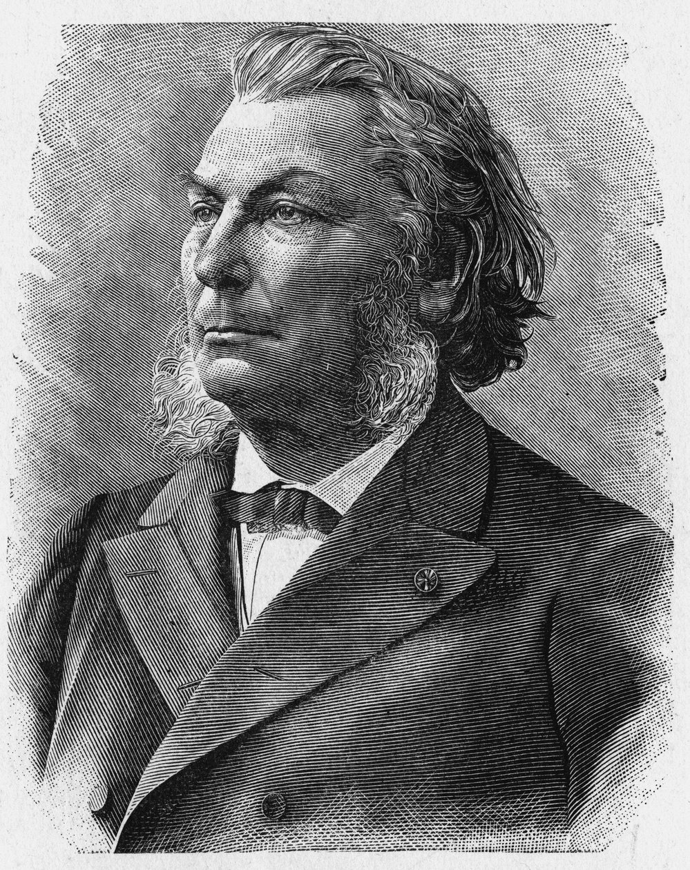 Porträtt av amiral Mouchez (1821 - 1892) - i "" Vetenskapens album; berömda forskare; Stora upptäckter””” 1896. av French School