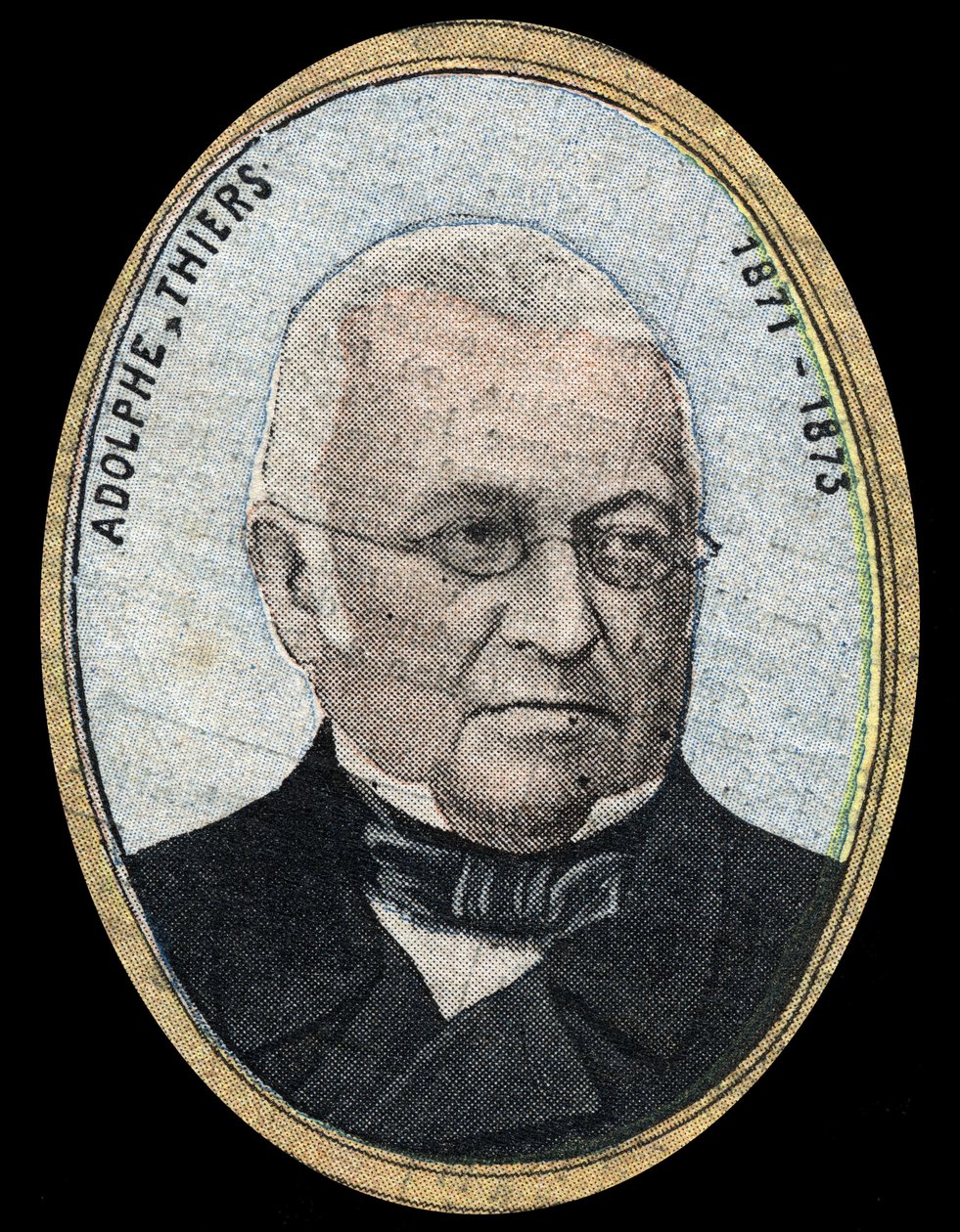 Porträtt av Adolphe Thiers (1797-1877), Frankrikes president. av French School