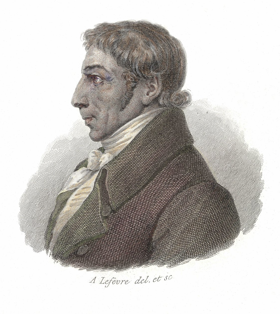 Porträtt av Albrecht Daniel Thaer (1752-1828), tysk läkare och agronom. I "" Porträtt av användbara män"" av French School