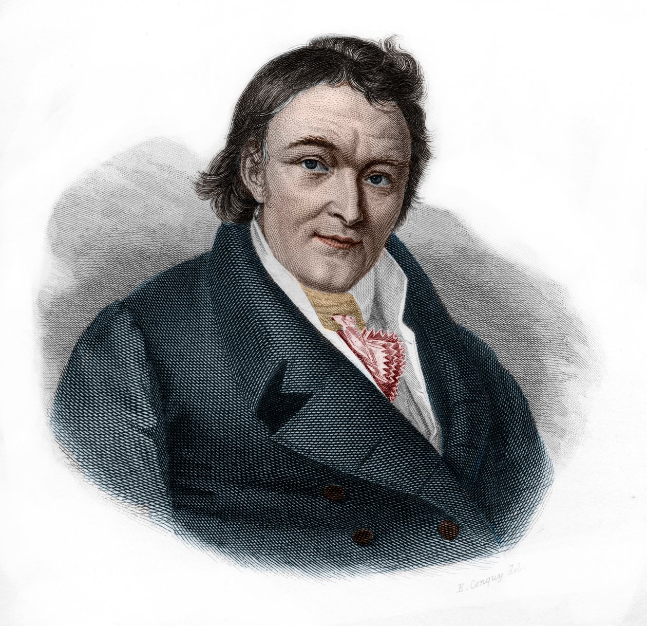 Porträtt av Aloys Senefelder (1771-1834) tysk skådespelare och dramatiker. av French School