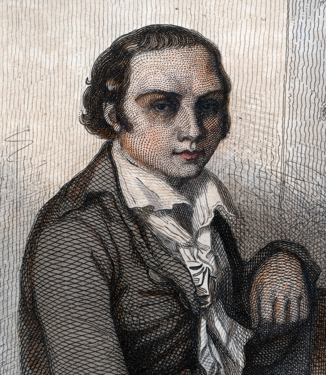 Porträtt av Andre Marie Chenier (1762-1794), fransk poet. av French School
