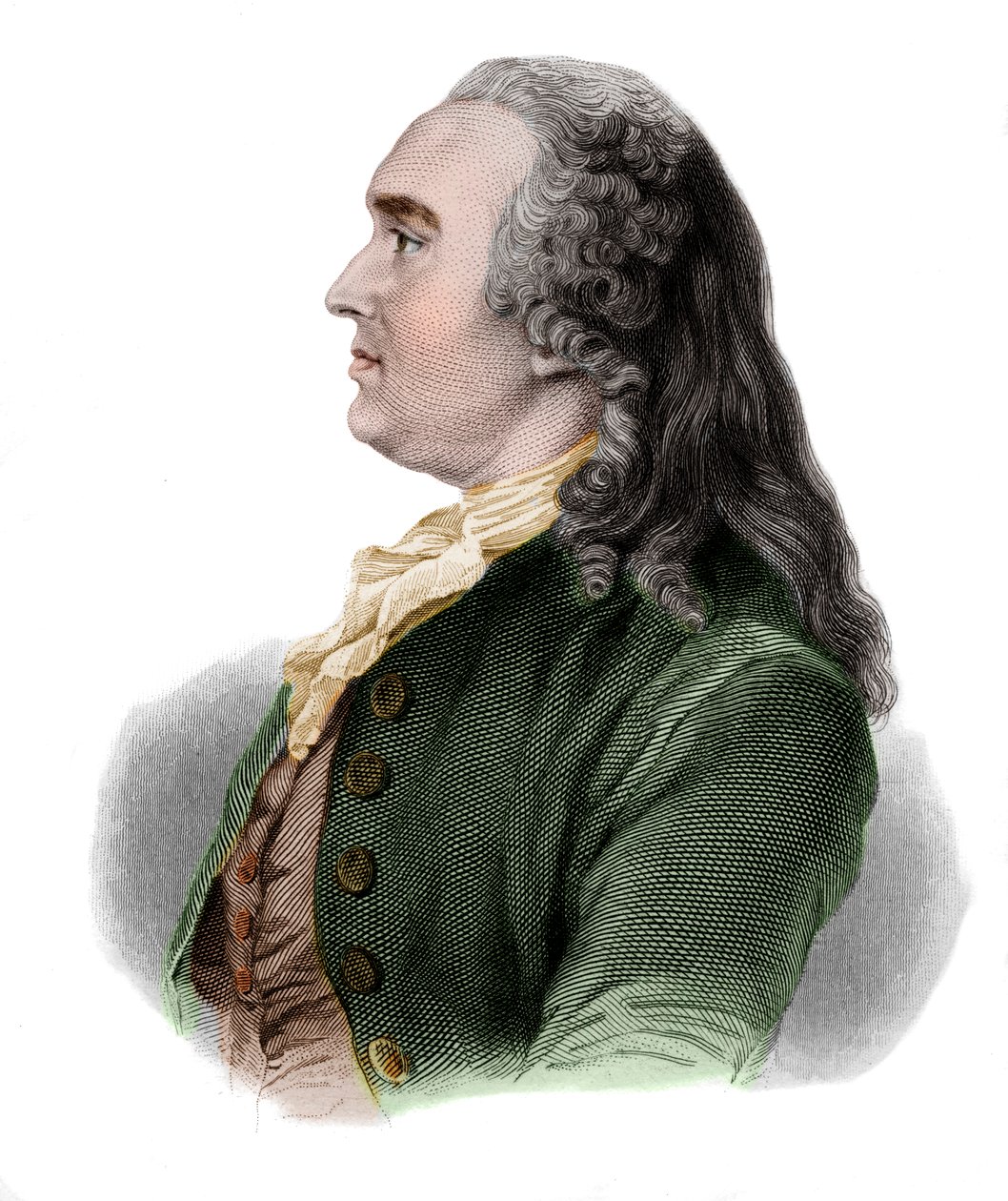 Porträtt av Anne Robert Jacques Turgot, baron de lAulne (1727-1781), fransk ekonom och statsman. av French School