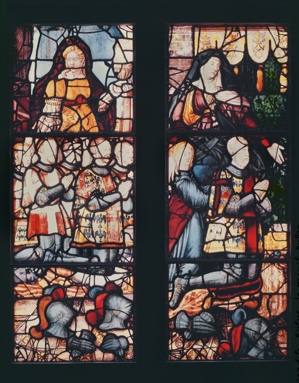Porträtt av Anne de Montmorency (1493-1567) och hans barn, ca 1555-60 av French School