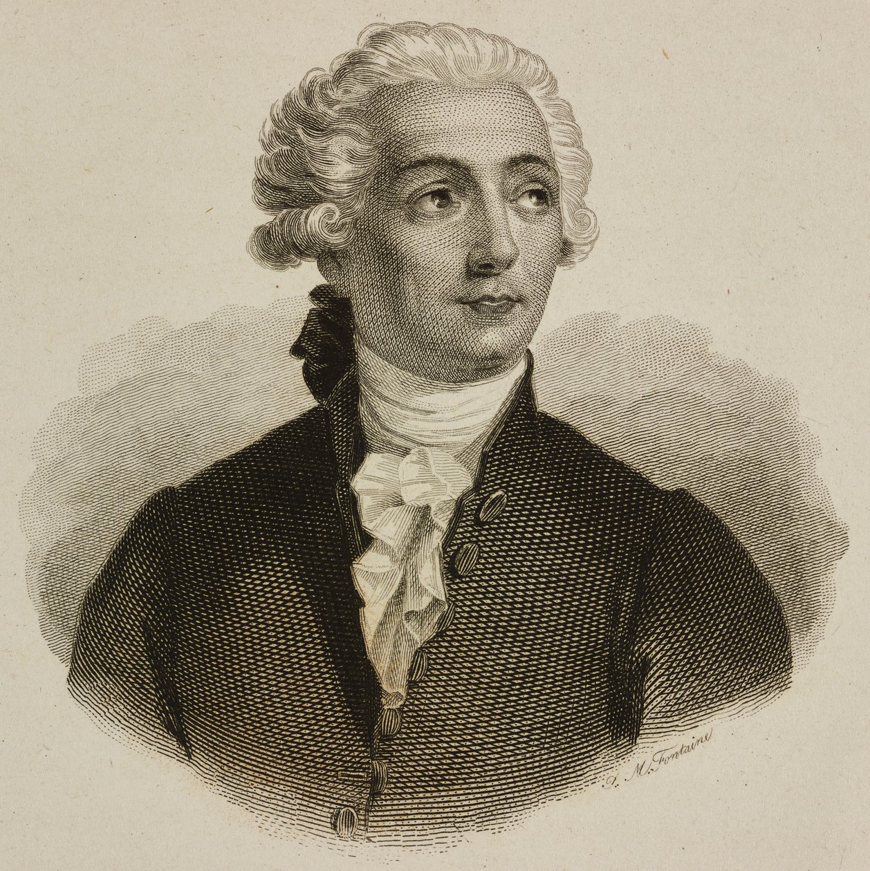 Porträtt av Antoine-Laurent Lavoisier (Paris av French School