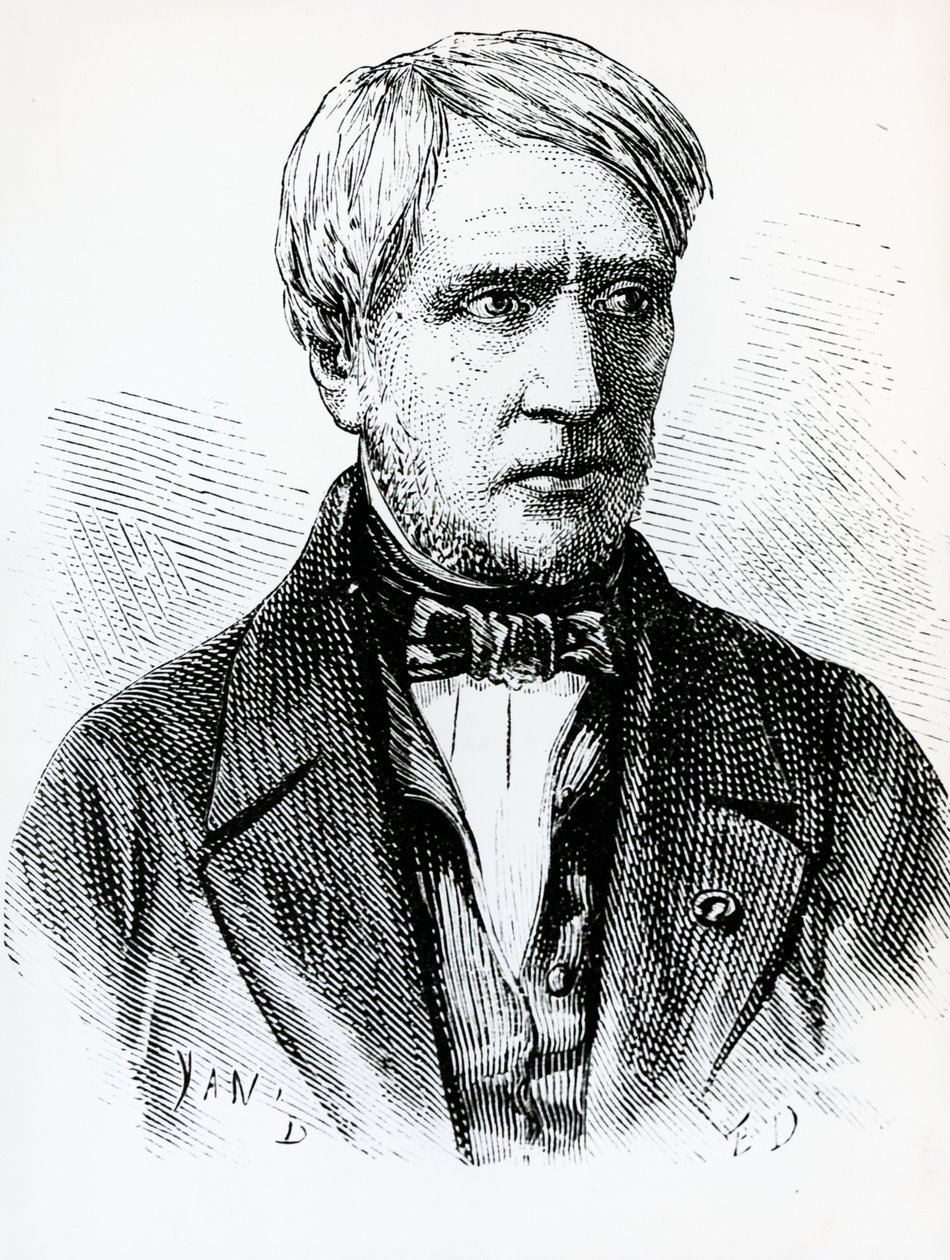 Porträtt av Antoine Cesar Becquerel (1788-1878), fransk fysiker, Frankrike av French School