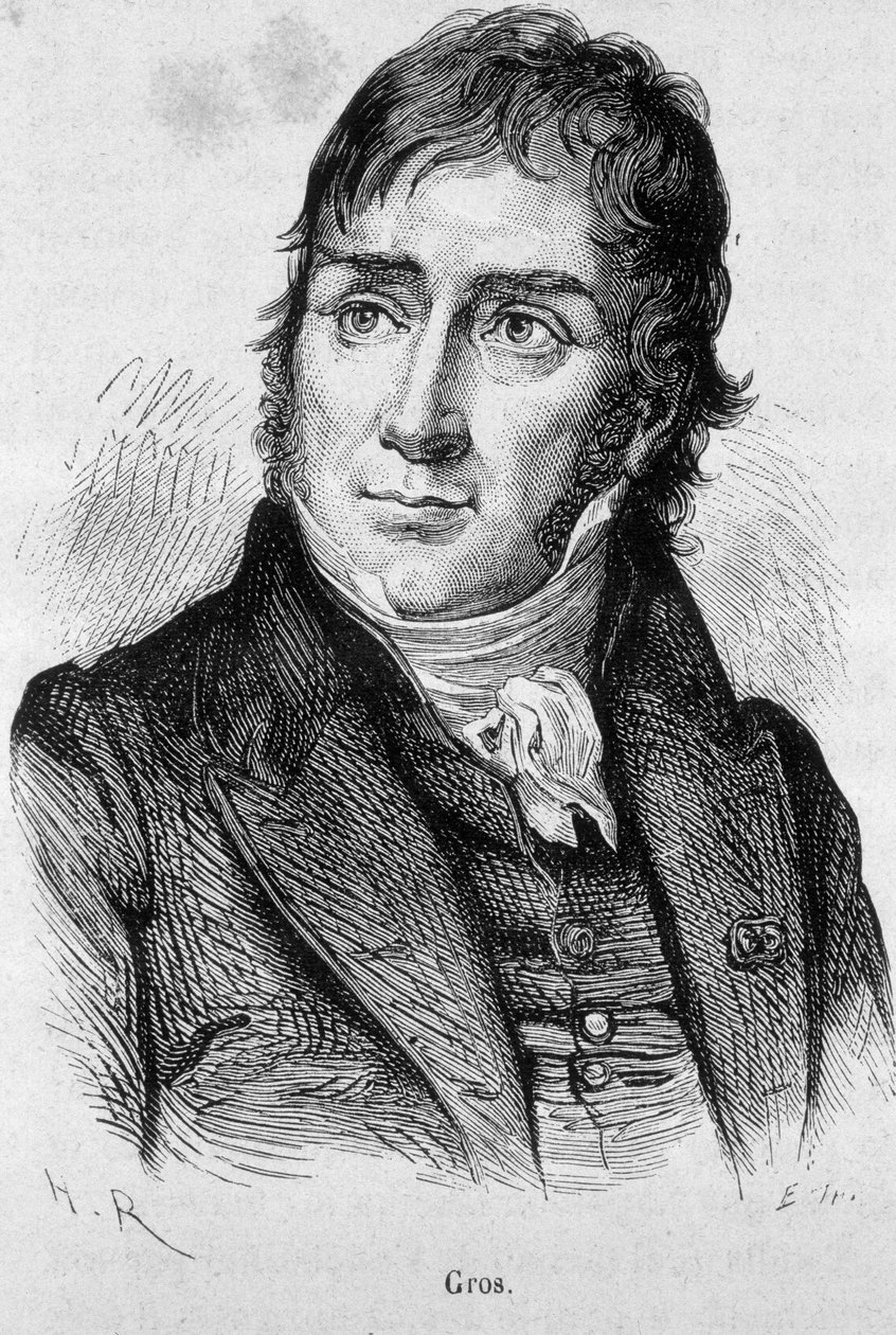 Porträtt av Antoine Jean Gros (1771 - 1835), elev till David och sedan officiell målare av Napoleon - i "" L