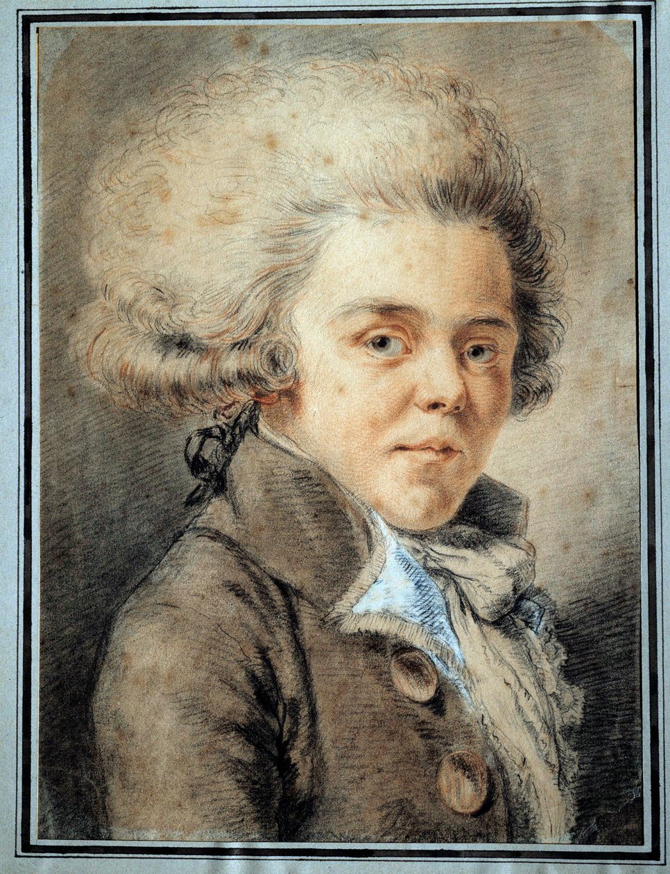 Porträtt av Antoine de Rivarol (1753-1801) fransk polemist och författare Akvarell av den franska skolan av French School