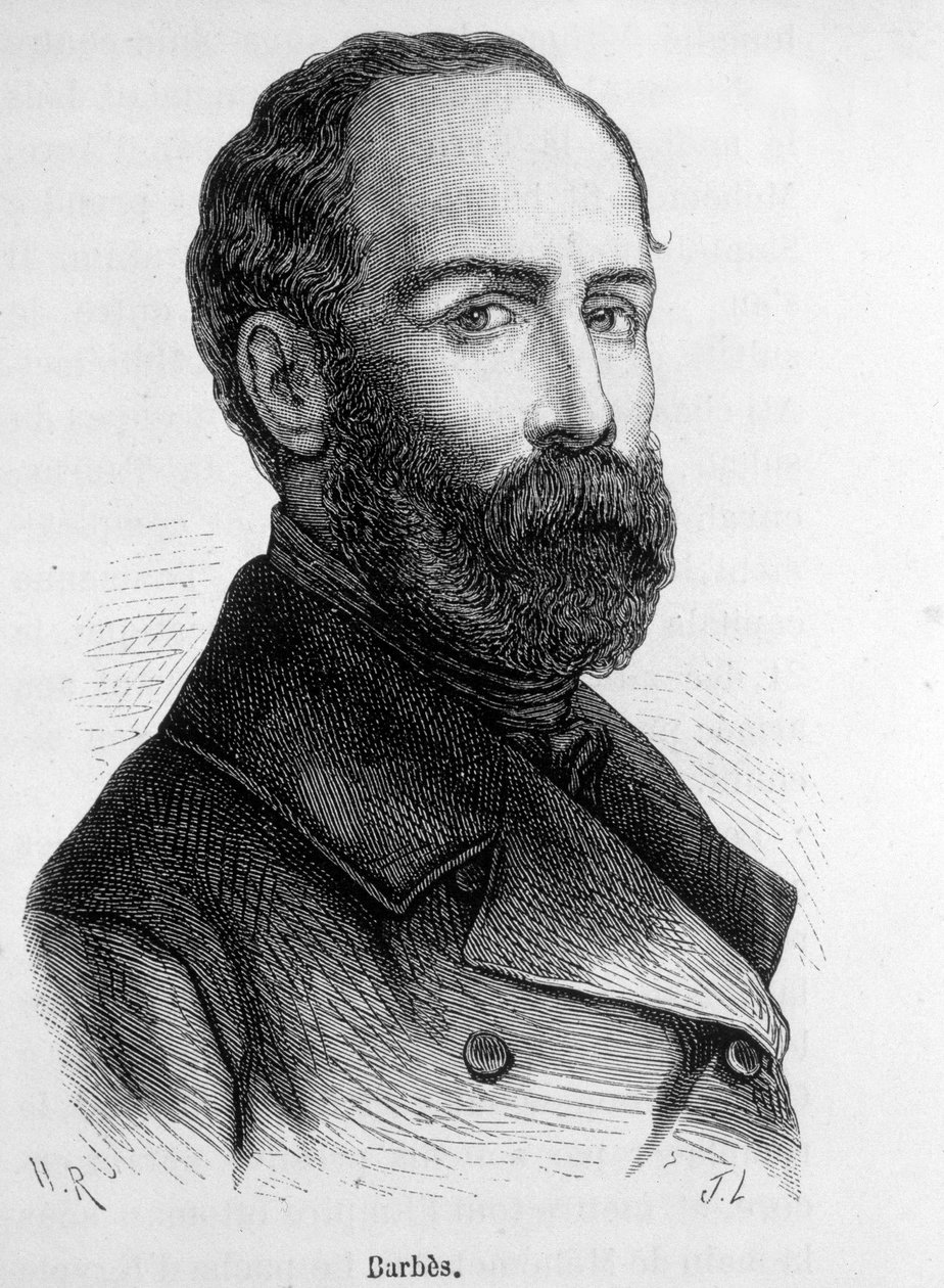 Porträtt av Armand Barbes, fransk revolutionär (1809-1870). av French School
