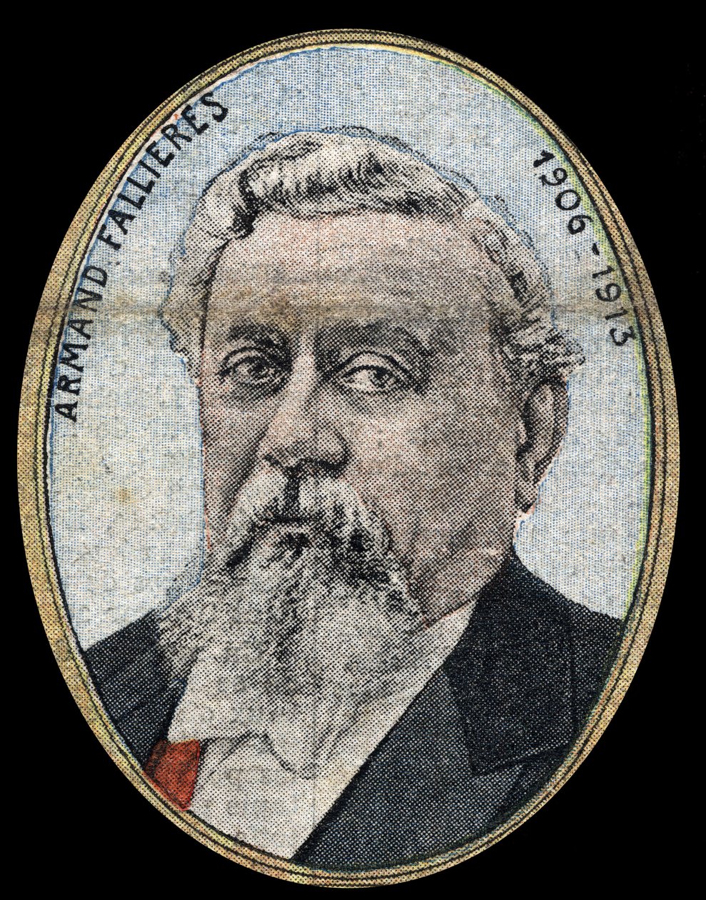 Porträtt av Armand Fallieres (1841-1931), republikens president. av French School