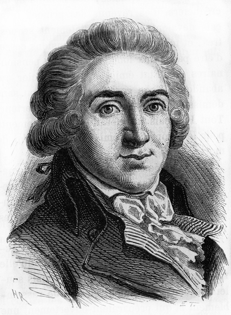 Porträtt av Armand Gensonne (1758 - 1793) konventets deputant. Gravyr från slutet av 1800-talet. av French School