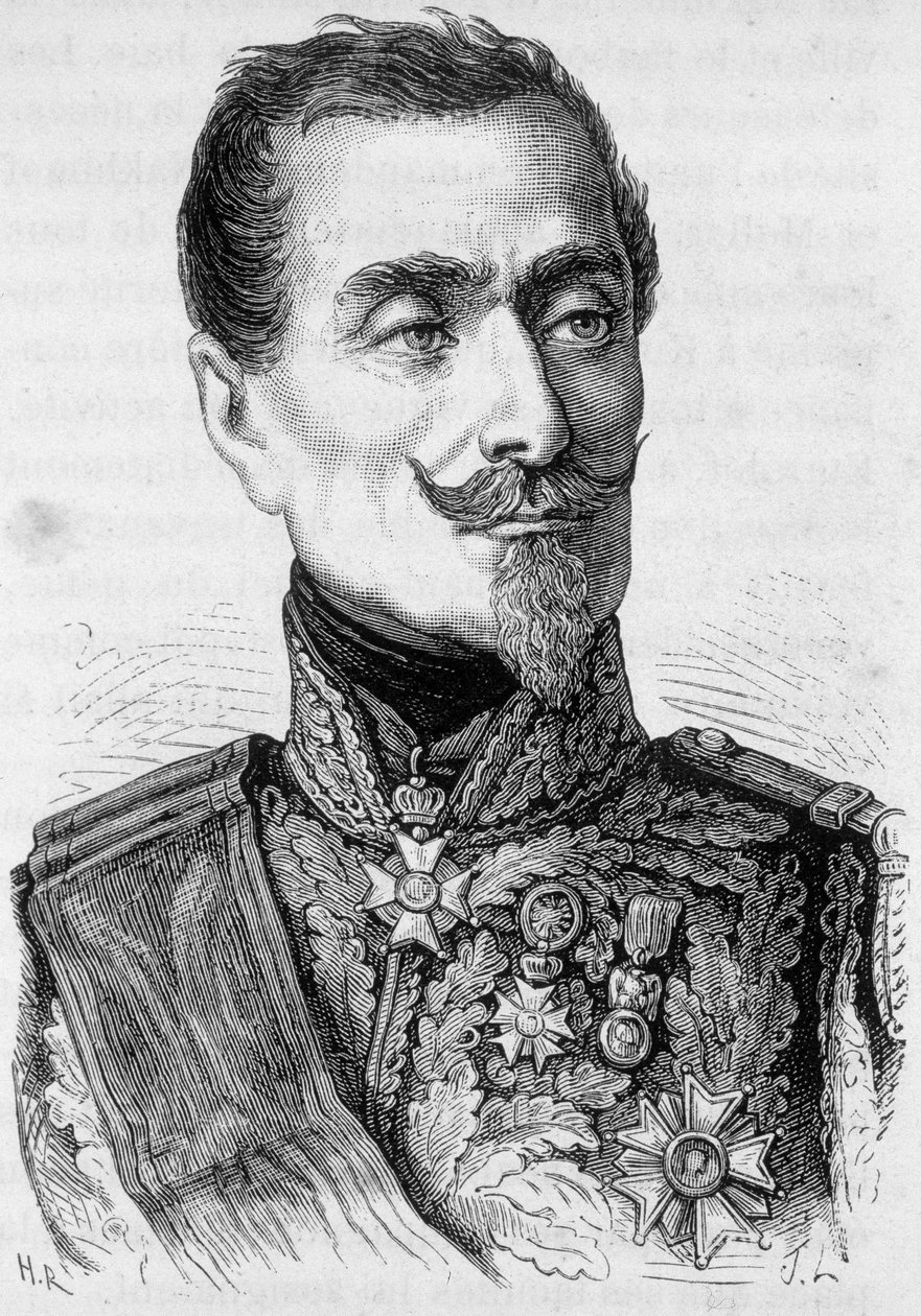 Porträtt av Armand Jacques Leroy de Saint-Arnaud (Saint Arnaud av French School