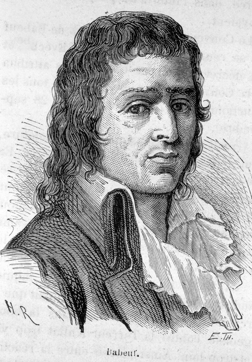 Porträtt av Babeuf dit Gracchus, fransk revolutionär (1760-1797) - i "" L