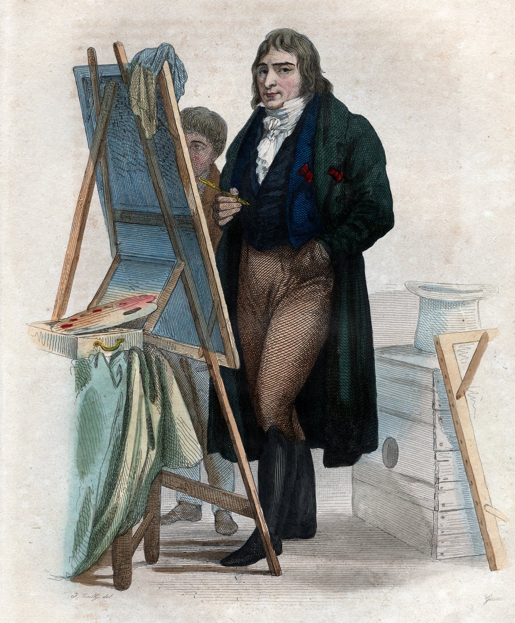 Porträtt av baron Antoine Jean Gros (1771-1835), fransk målare. av French School