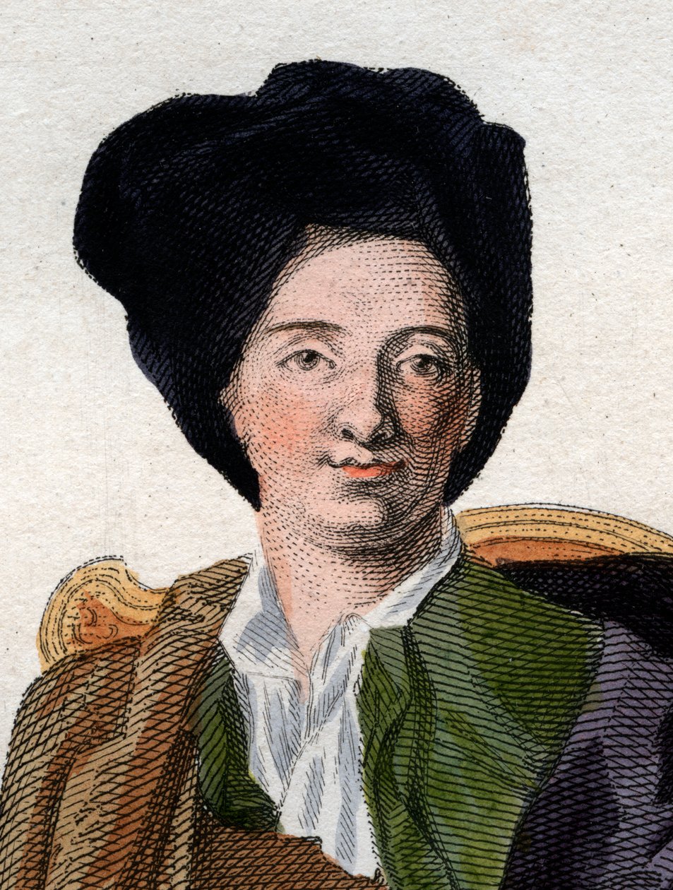 Porträtt av Bernard Le Bouyer (Le Bovier) de Fontenelle (1657-1757), fransk författare. av French School