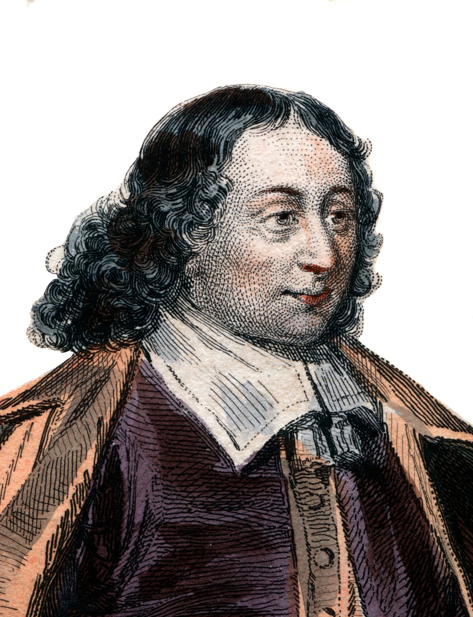 Porträtt av Blaise Pascal (1623-1662), fransk matematiker och författare. av French School