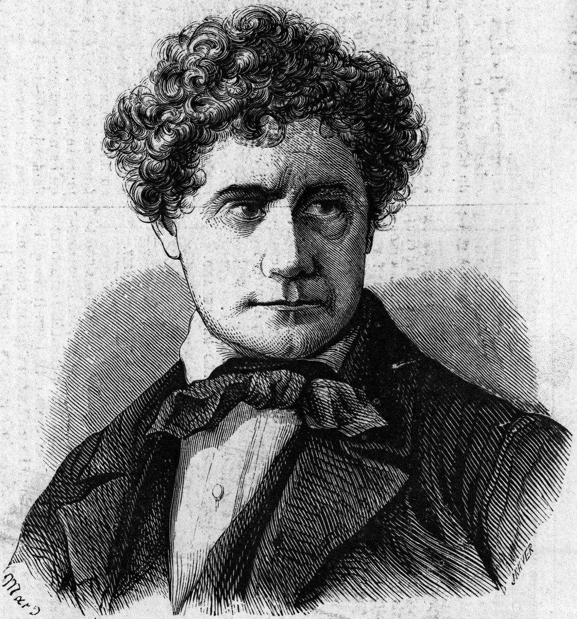 Porträtt av Brigham Young (1801-1877), amerikansk politiker och ledare för mormonerna. Gravyr i "" Le Monde Illustré"" nr 39 den 9 januari av French School