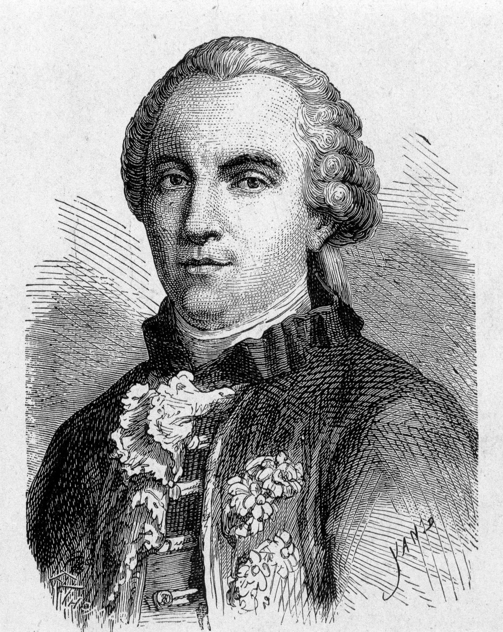 Porträtt av Buffon (1707 - 1788) - i "" Vetenskapens album; berömda forskare; Stora upptäckter””” 1896. av French School