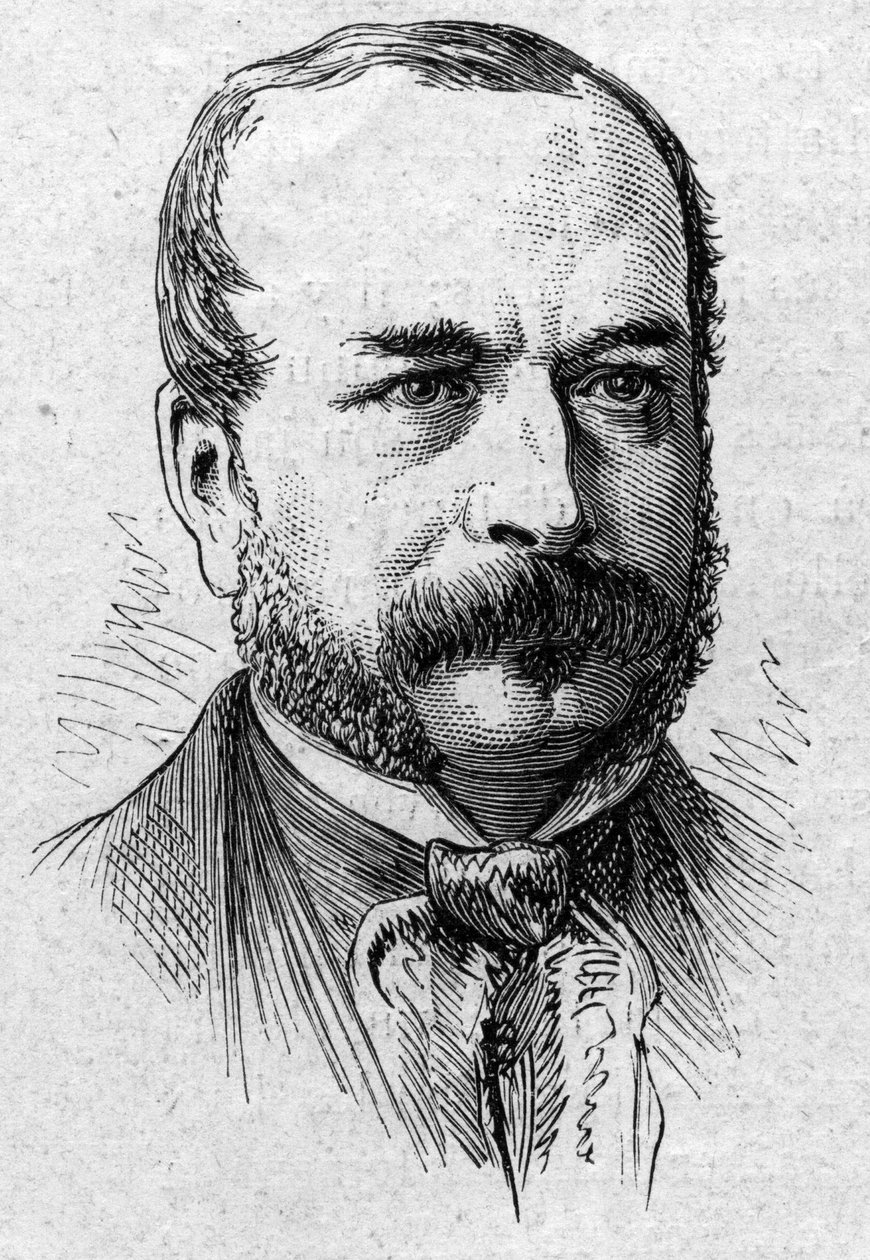 Porträtt av Camille Rousset (1821-1892), fransk historiker och akademiker. Gravyr i "" Le Monde Illustré"" nr 883 av 14 mars 1874. av French School