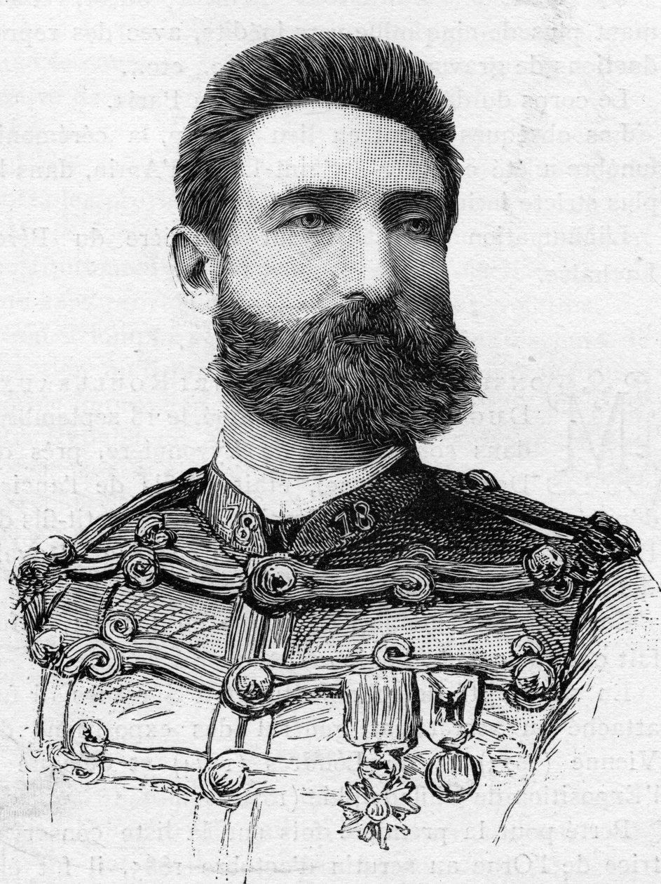 Porträtt av kapten J. Schmidt (1842-1887). av French School