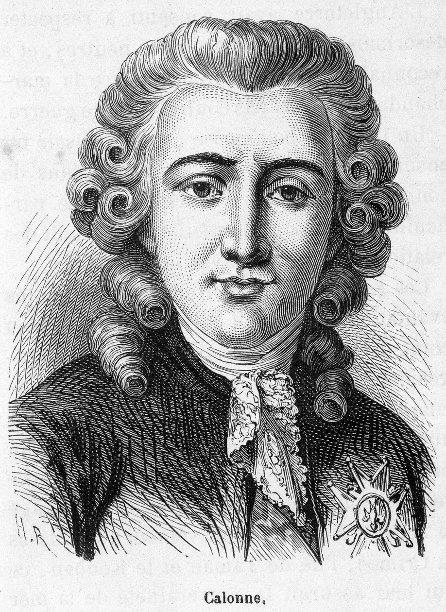 Porträtt av Charles Alexandre de Calonne (1734-1802) - i "Histoire de France" av Henri Martin av French School