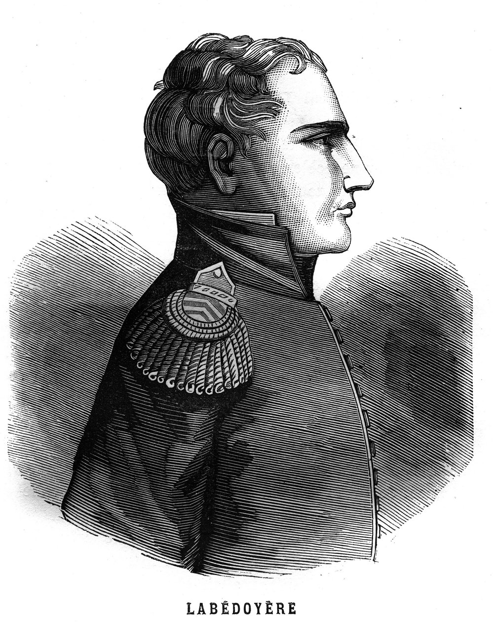 Porträtt av Charles Angelique Francois Huchet de La Bedoyere (Labedoyere av French School
