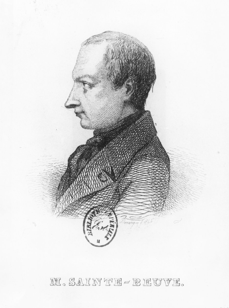 Porträtt av Charles Augustin Saint-Beuve av French School