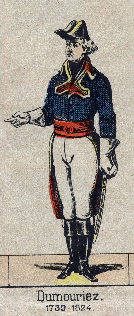 Porträtt av Charles Francois Dumouriez, general-in-chief för den norra armén 1792 (1739-1823)”.Bild av Epinal från slutet av 1800-talet. av French School