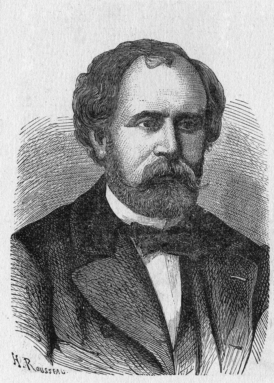 Porträtt av Charles Laurent - i "" Album of Science; berömda vetenskapsmän; Stora upptäckter””” 1896. av French School