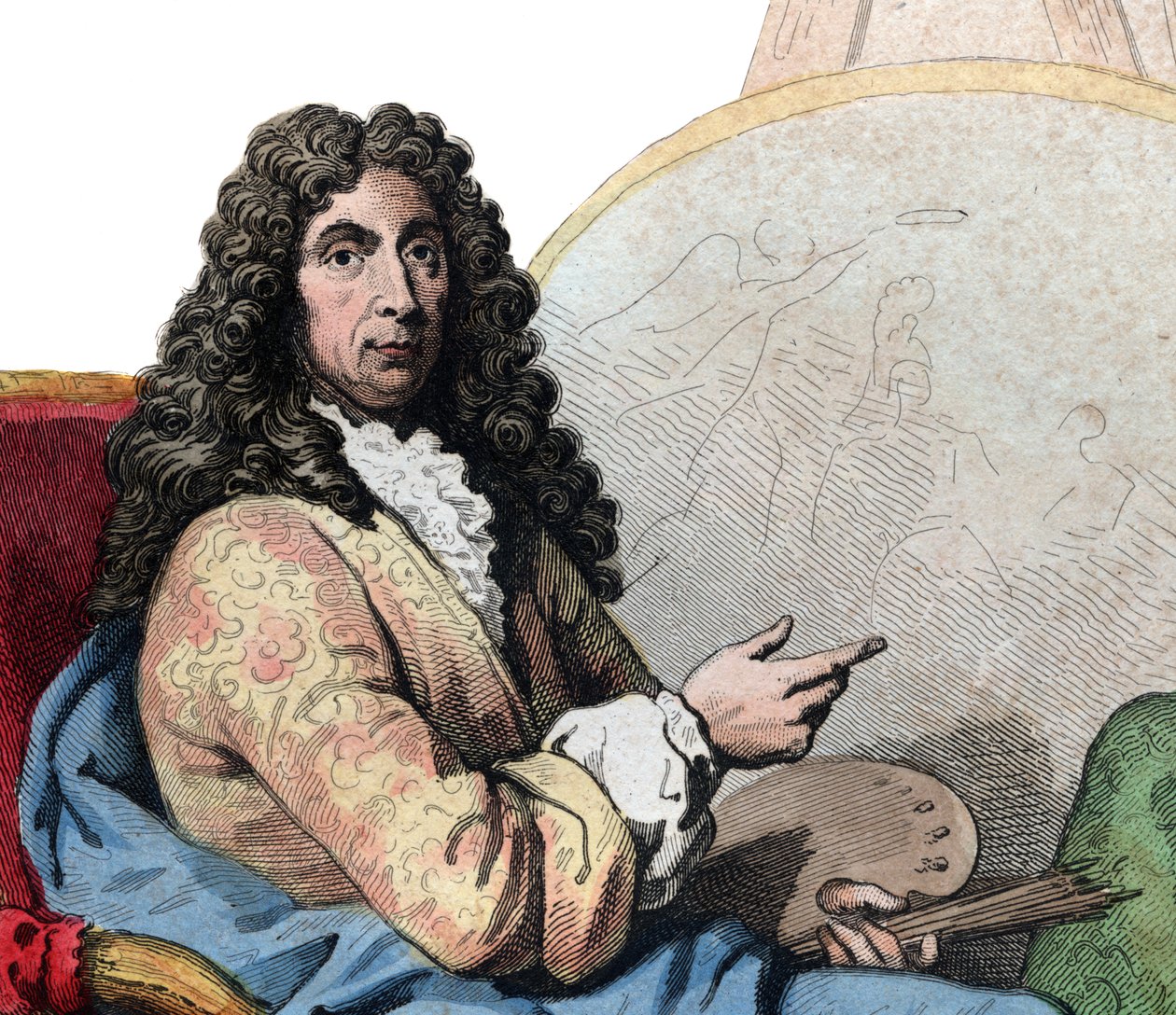 Porträtt av Charles Lebrun (Le Brun) (1619-1690), fransk målare och konstteoretiker. av French School