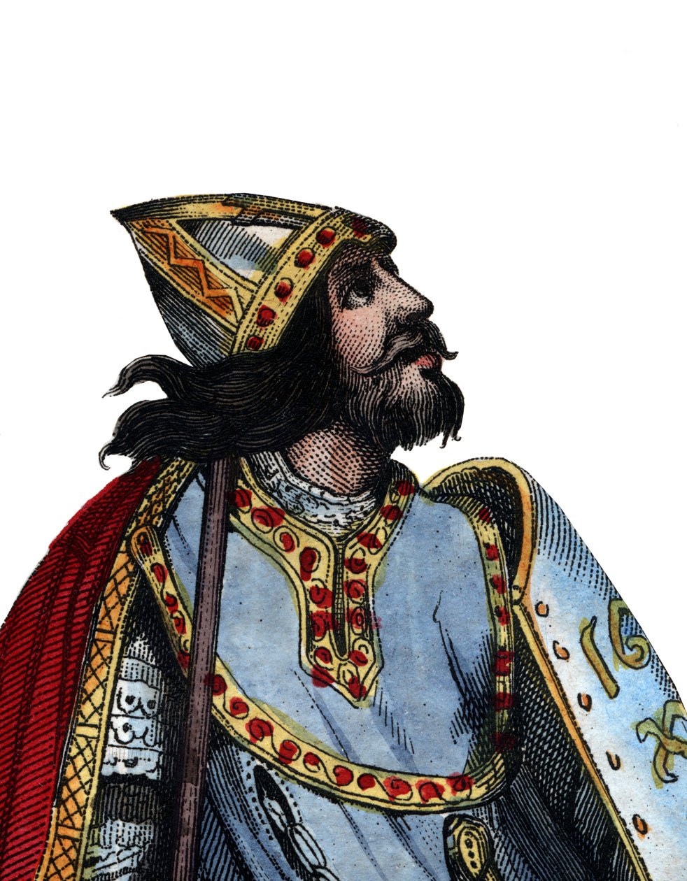 Porträtt av Charles Martel (688-741), frankisk militär och politisk ledare. av French School