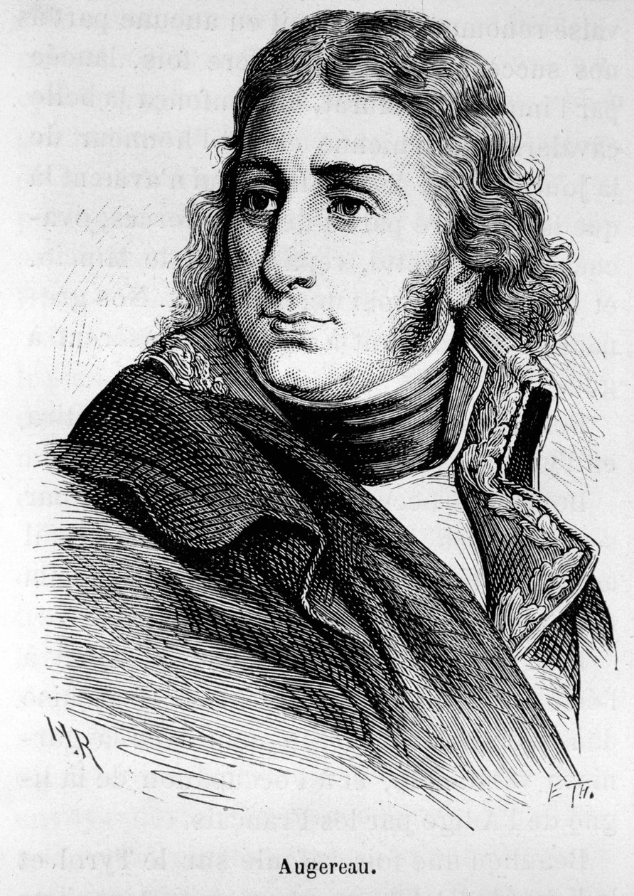 Porträtt av Charles Pierre Francois Augereau, fransk general (1757-1816) - i "" L