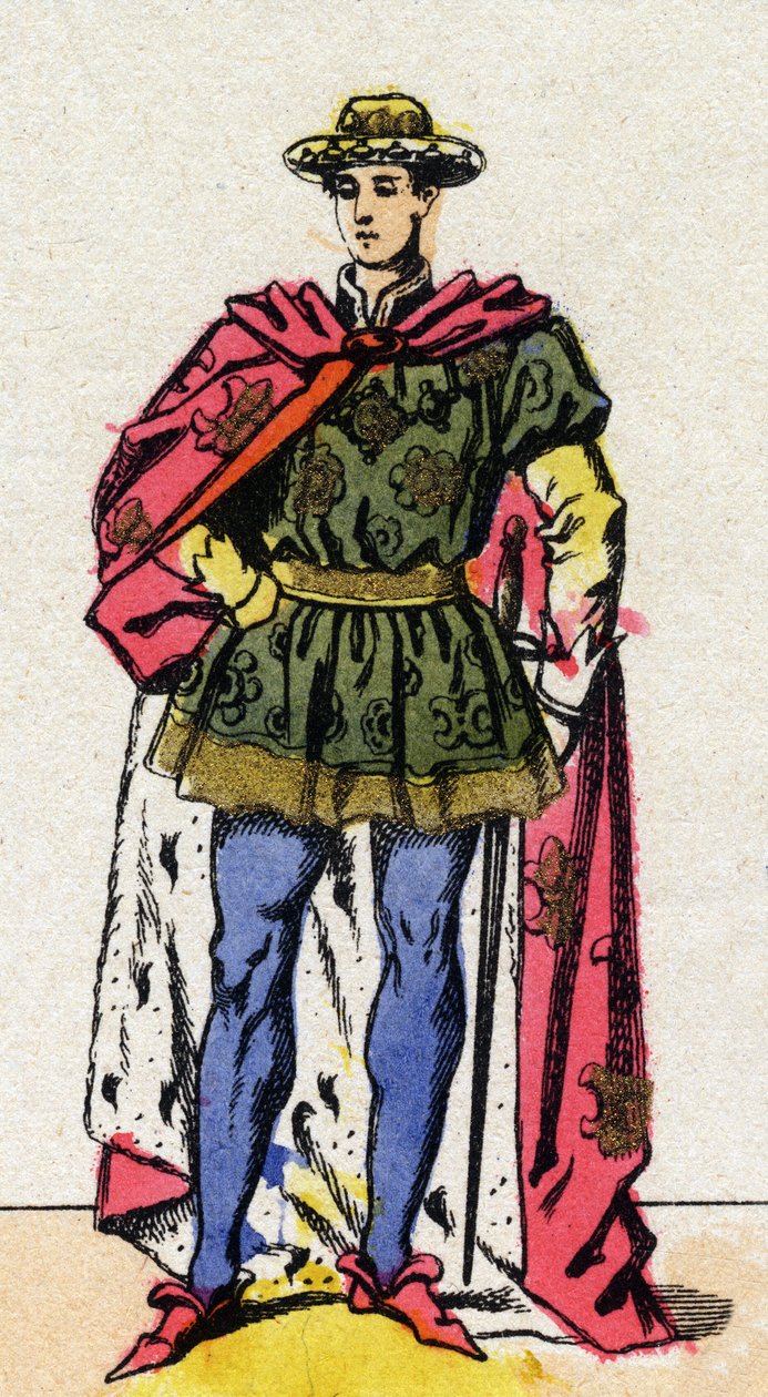 Porträtt av Karl VII (1403-1461) kung av Frankrike. av French School