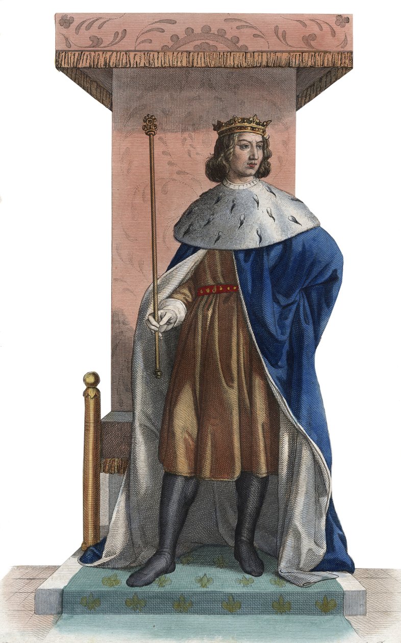Porträtt av Karl V av Frankrike, kallad den vise (1338-1380), kung av Frankrike. av French School