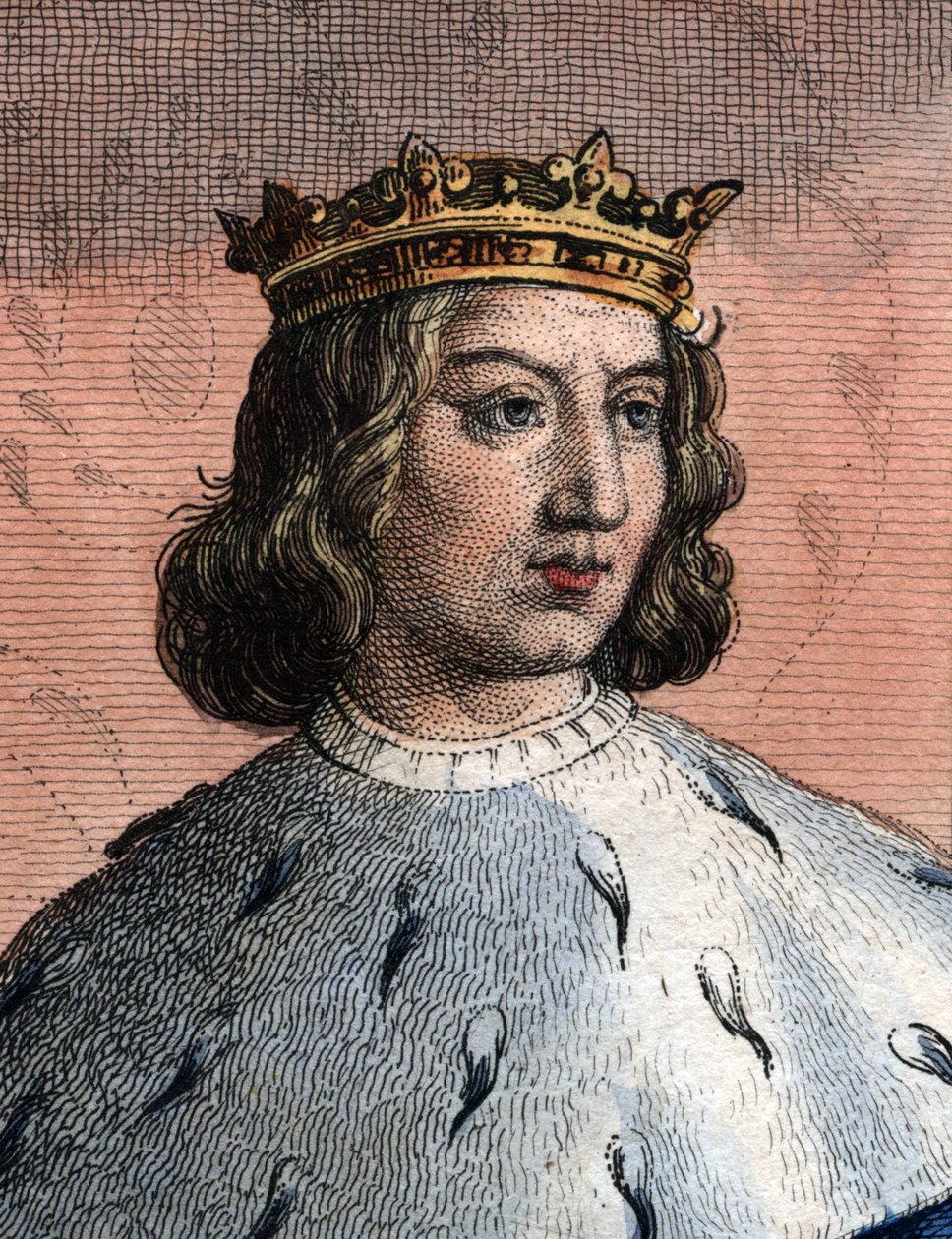 Porträtt av Karl V av Frankrike, kallad den vise (1338-1380), kung av Frankrike. av French School