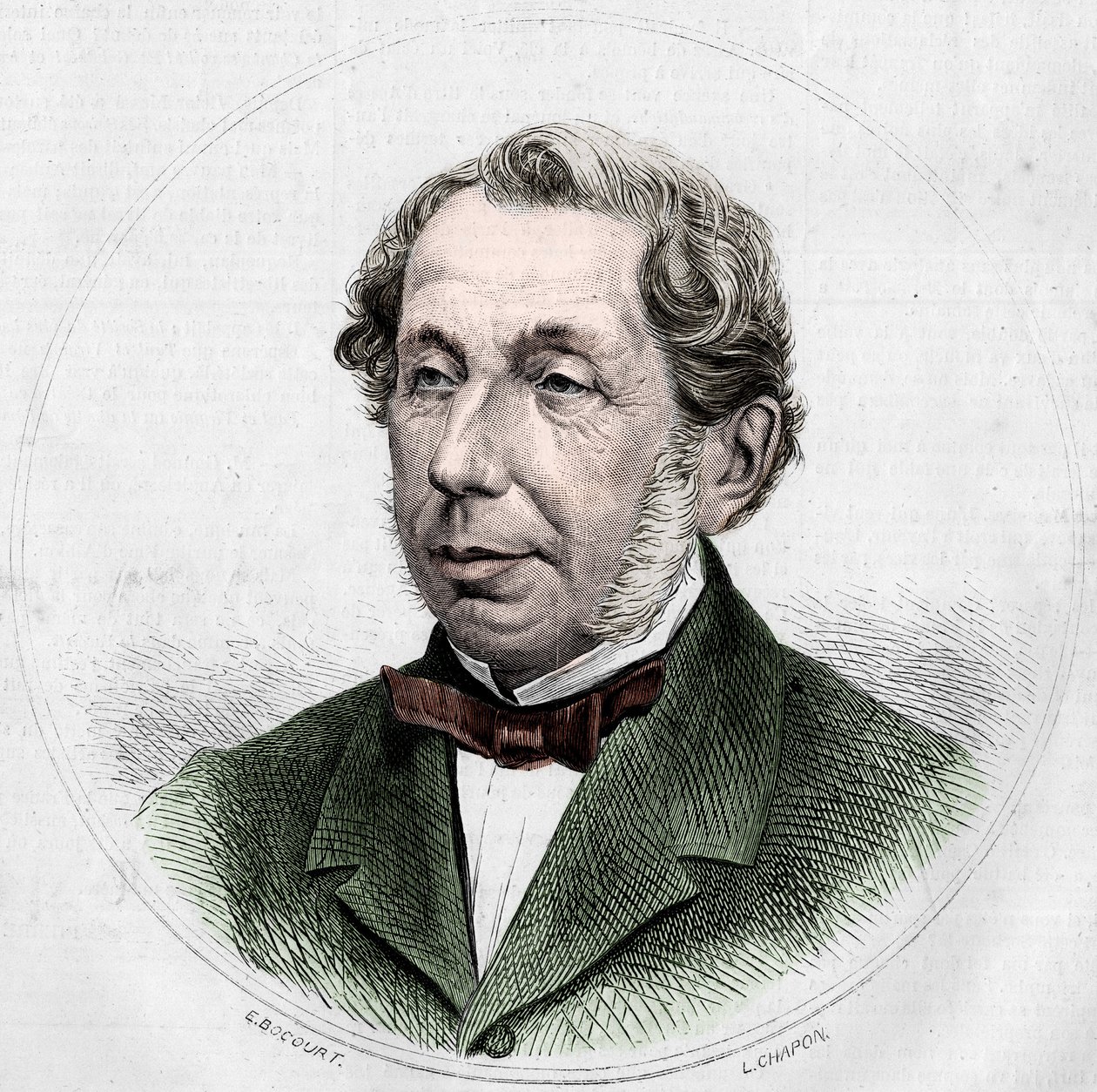 Porträtt av Charles de Remusat (1797-1875), utrikesminister. Gravyr i "" Le Monde Illustré"" nr 748 av 12 augusti 1871. av French School