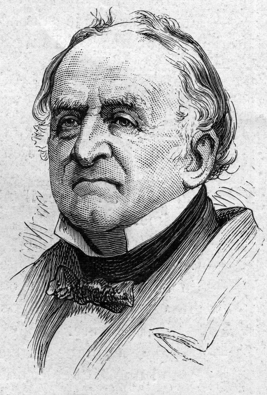 Porträtt av Charles de Viel Castel (Viel-Castel) (1800-1887), fransk diplomat och akademiker. Gravyr i "" Le Monde Illustré"" nr 883 av 14 mars 1874. av French School