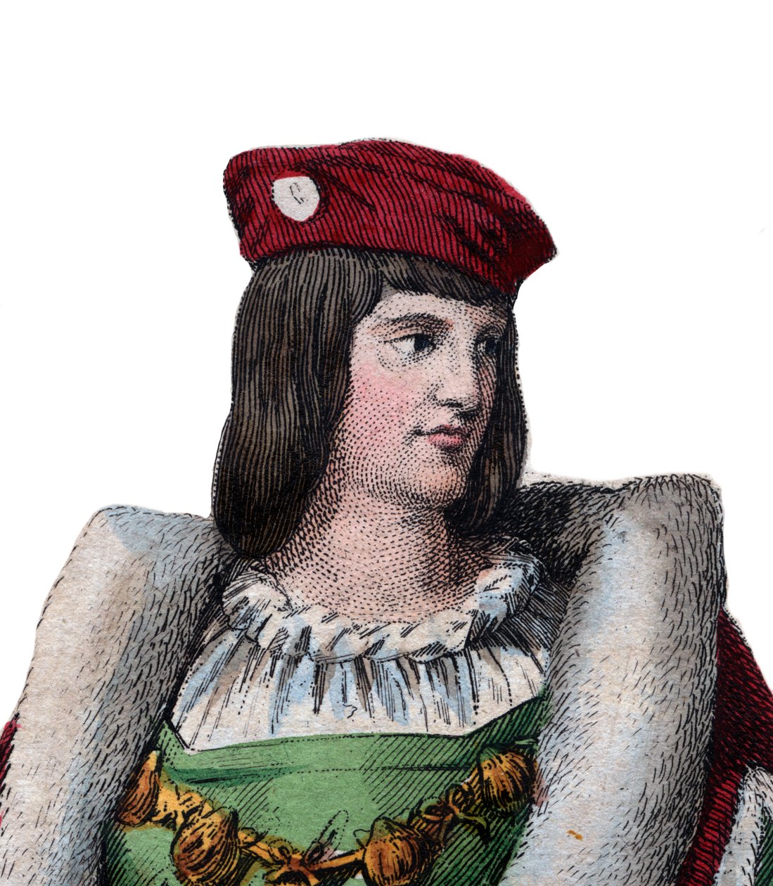 Porträtt av Karl av Valois, hertig av Orleans (1394-1465), fransk poet och far till kung Ludvig XII av Frankrike. av French School