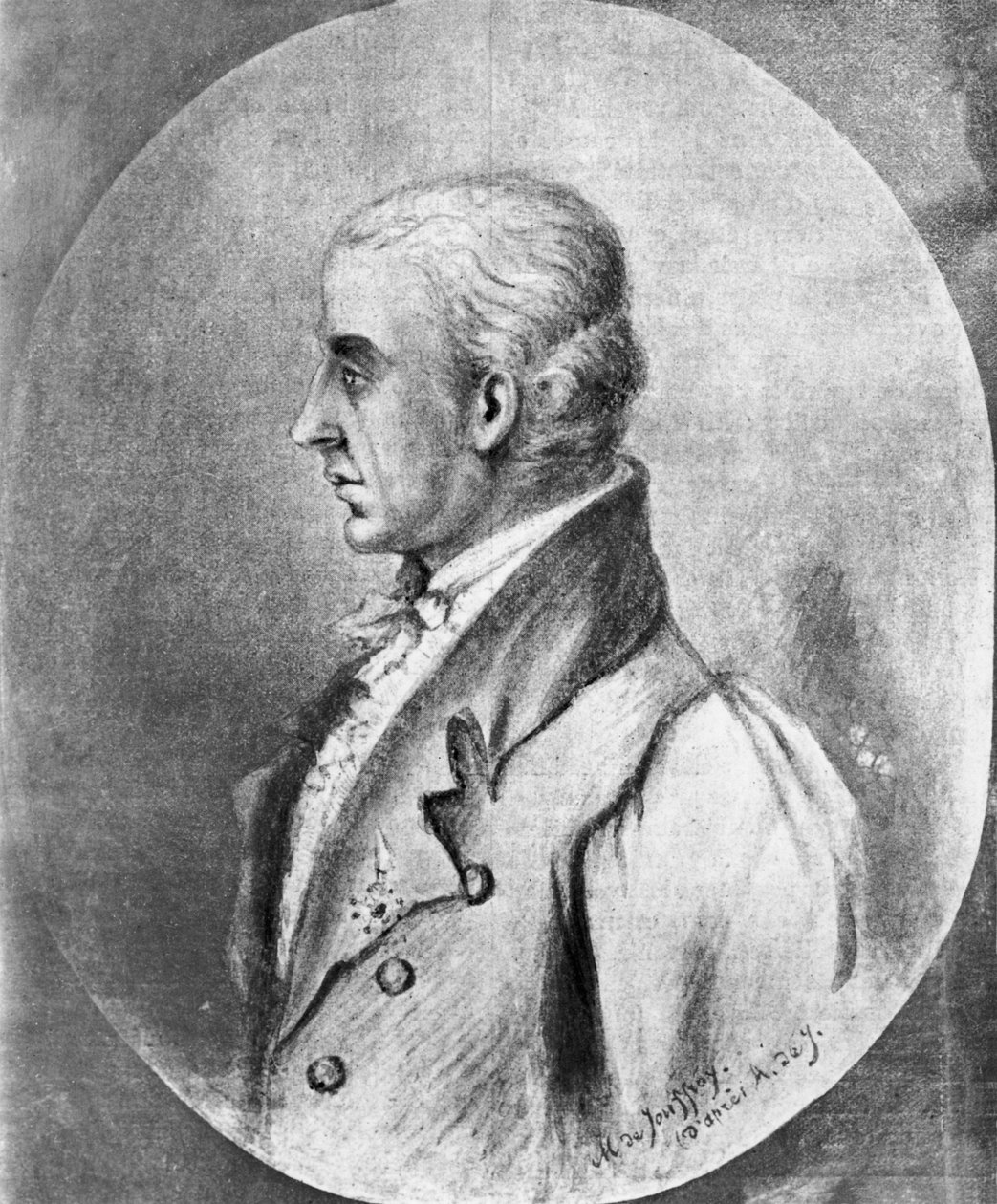 Porträtt av Claude-Francois-Dorothee, Marquis de Jouffroy d