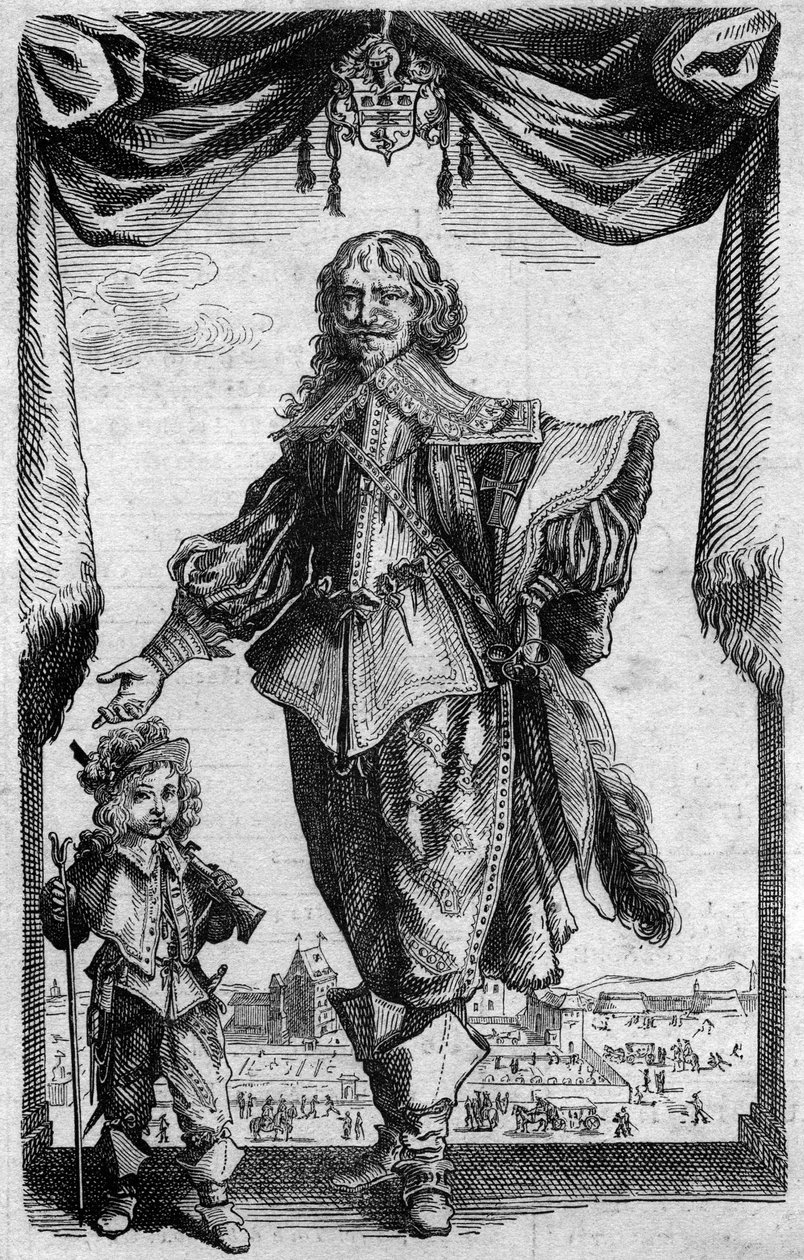 Porträtt av Claude Deruet (1588-1660), fransk målare. Gravyr från "Histoire de la Engraving" av Georges Duplessis av French School