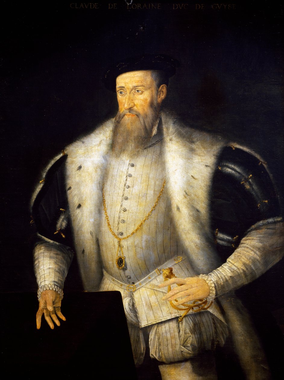 Porträtt av Claudius I av Lorraine (Conde-sur-Moselles slott av French School