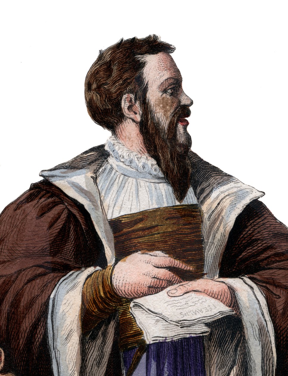 Porträtt av Clement des Marets kallad Marot (1496-1544), fransk poet. av French School