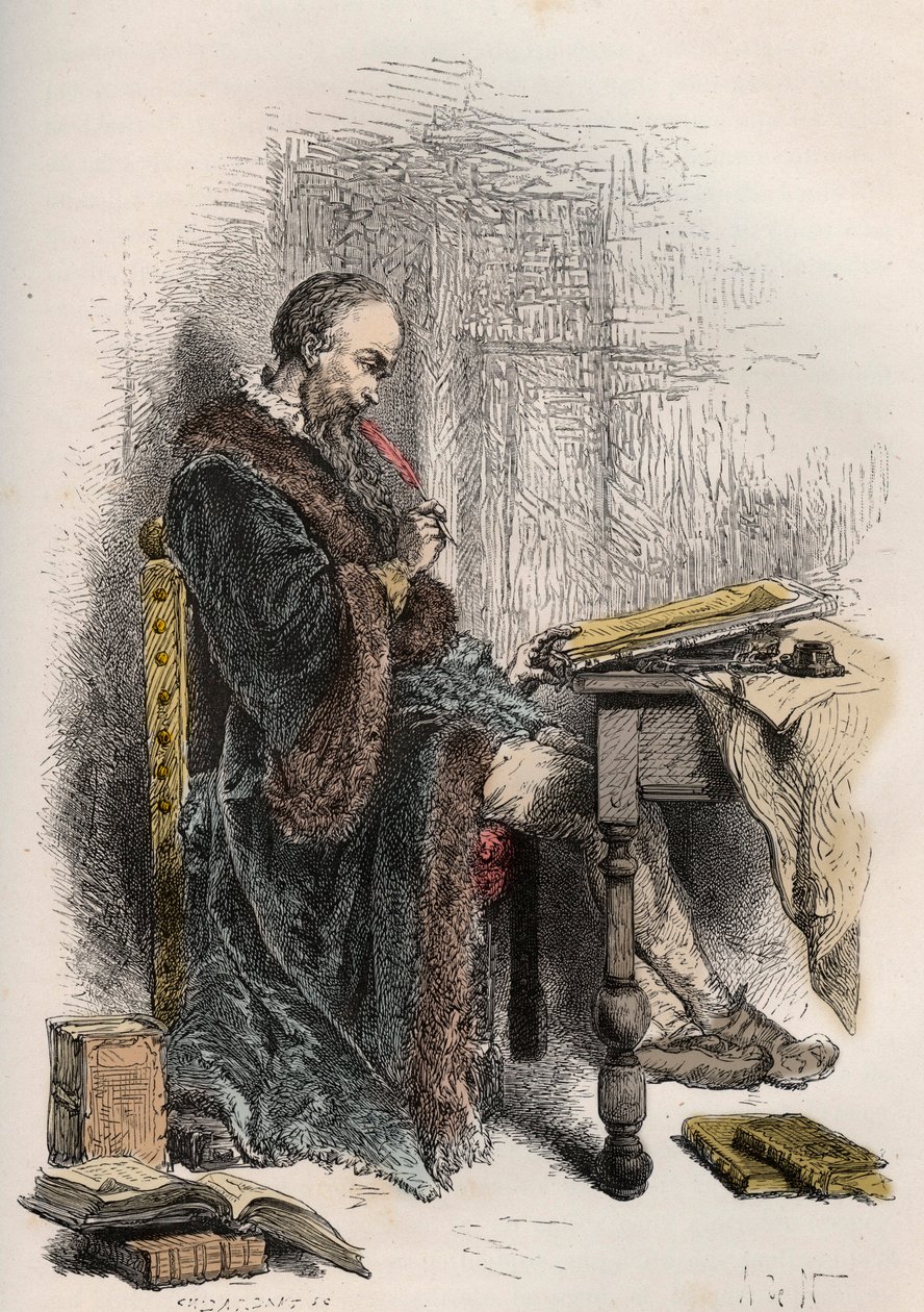 Porträtt av Clement des Marets dit Marot av French School