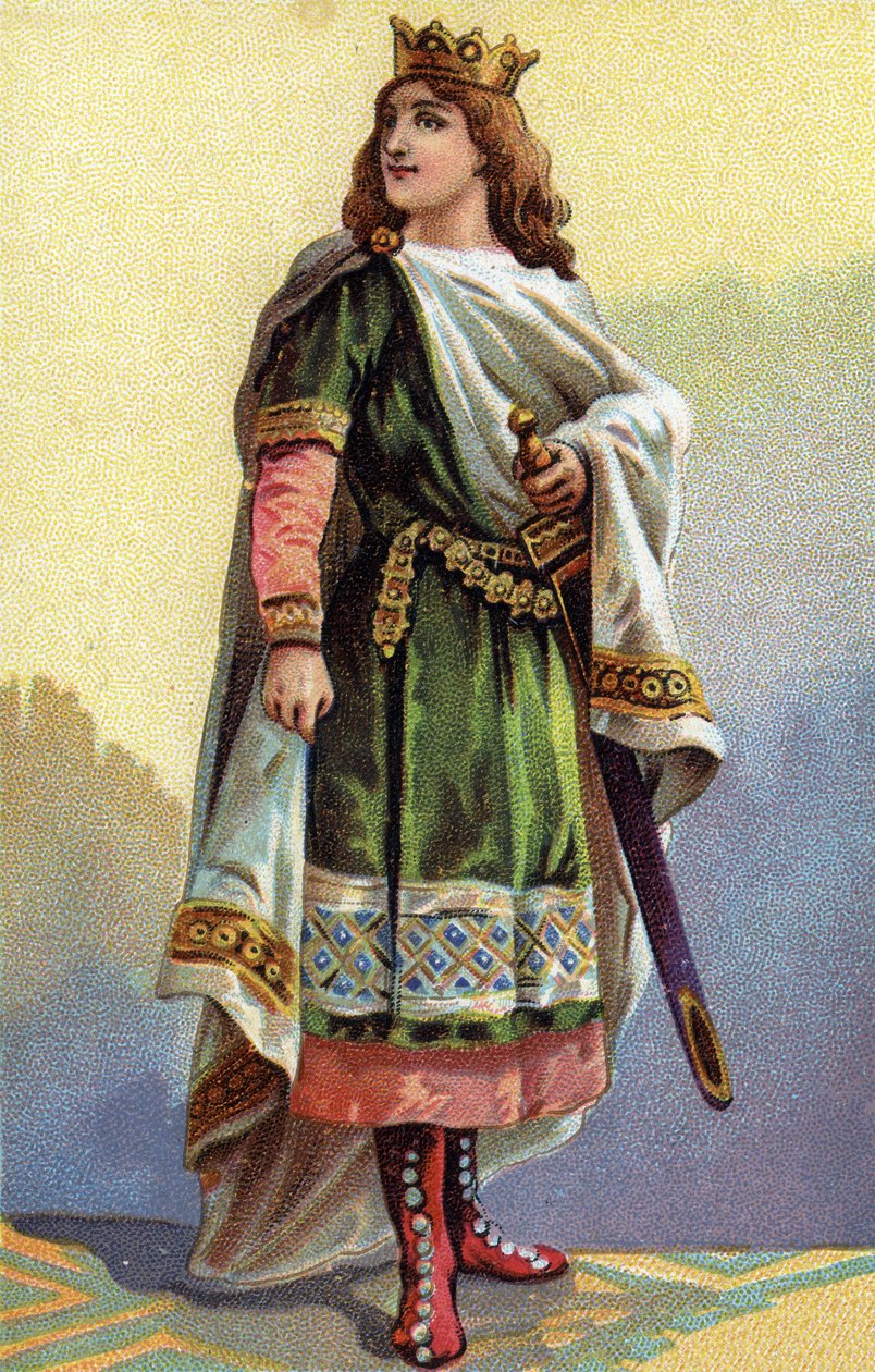 Porträtt av Clotaire (Clothaire) III, frankernas kung (652-673). av French School