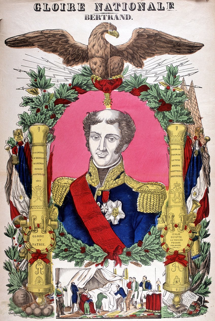 Porträtt av greve Bertrand (1773 - 1844), fransk general. Bild på Epinal av French School
