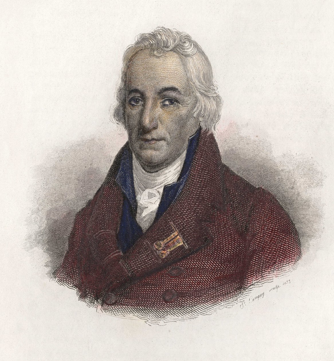 Porträtt av greve Claude Berthollet (1748-1822), fransk kemist. i "Portraits des Hommes Useful" av French School