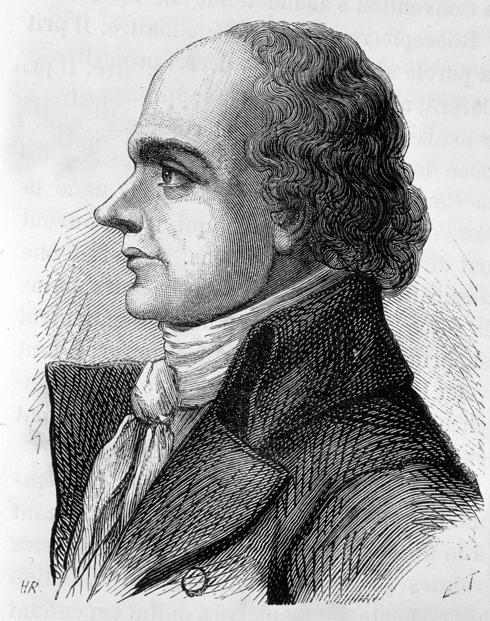 Porträtt av greve Jean Denis de Lanjuinais (1753 - 1827), fransk politiker - i "The History of France" av Henri Martin av French School